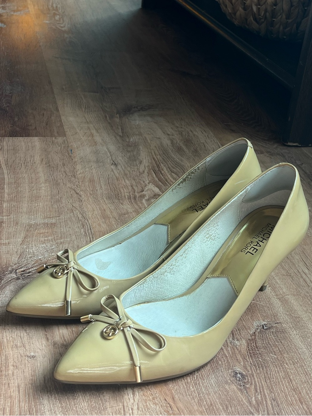 Michael Kors Yellow Patent Leather Mid Heel Pumps